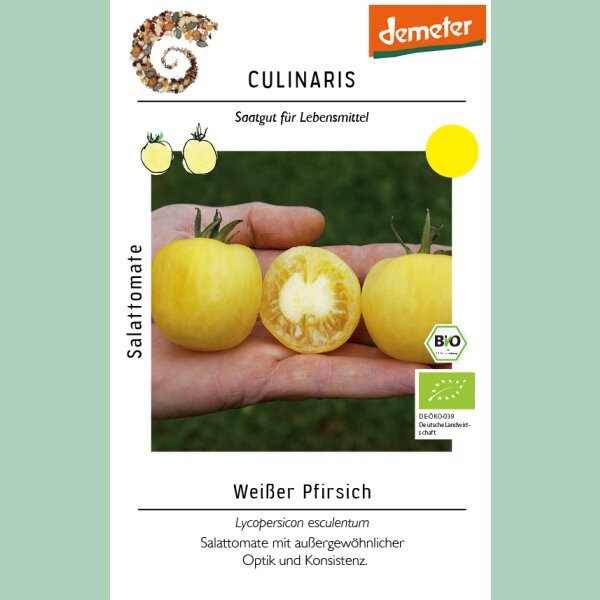 Salattomate Weißer Pfirsich