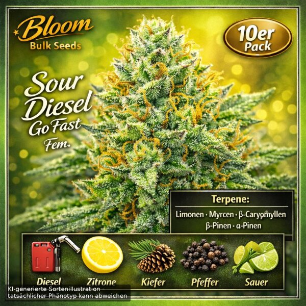 Bloom Bulk Seeds Sour Diesel Go Fast Fem 10St.