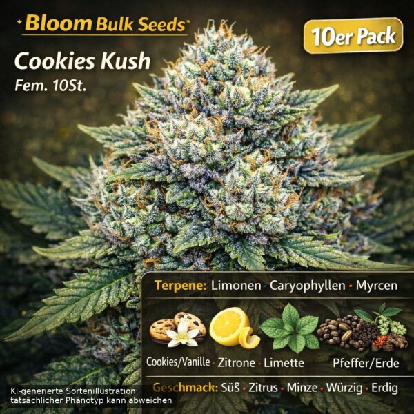 Bloom Bulk Seeds Cookies Kush Fem 10St.